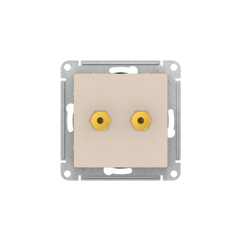 Розетка Schneider Electric Atlas Design ATN000287 бежевый вид спереди