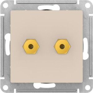 Розетка Schneider Electric Atlas Design ATN000287 бежевый вид спереди