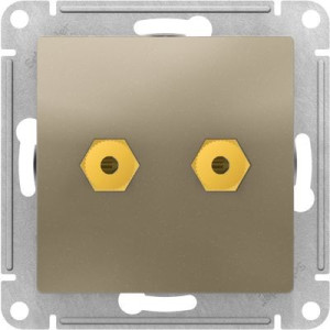 Розетка Schneider Electric Atlas Design ATN000587 шампань вид спереди