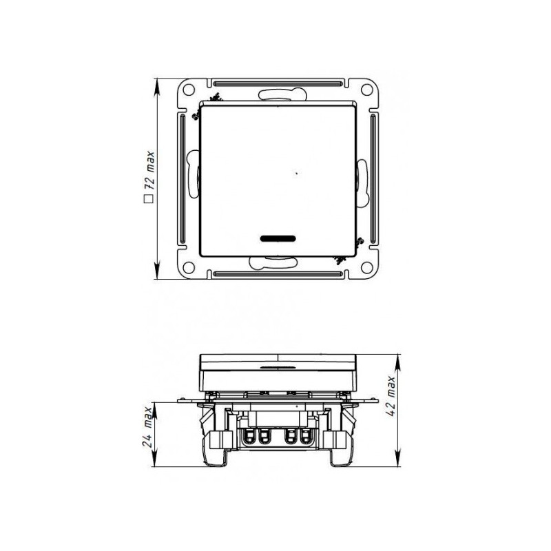 Выключатель Schneider Electric Atlas Design ATN000163 белый схема