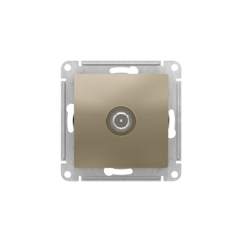 Розетка Schneider Electric Atlas Design ATN000592 шампань вид спереди