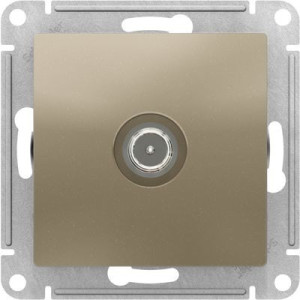 Розетка Schneider Electric Atlas Design ATN000592 шампань вид спереди