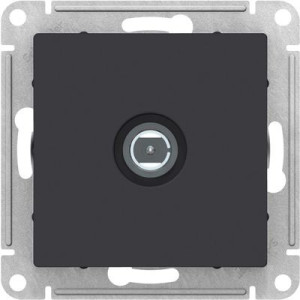 Розетка Schneider Electric Atlas Design ATN001093 карбон вид спереди