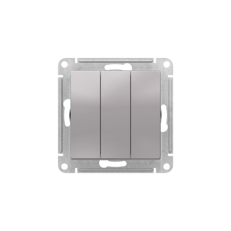 Выключатель Schneider Electric Atlas Design ATN000331 алюминий вид спереди