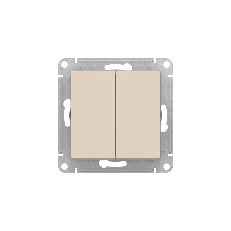 Выключатель Schneider Electric Atlas Design ATN000265 бежевый вид спереди