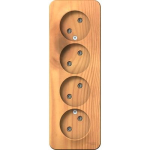 Розетка Schneider Electric Blanca BLNRA000415 ясень вид спереди