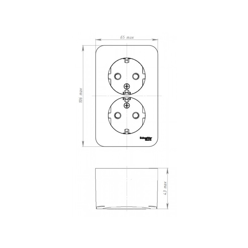 Розетка Schneider Electric Blanca BLNRA010212 молочный схема