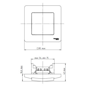 Выключатель Schneider Electric Blanca BLNVS010105 ясень схема