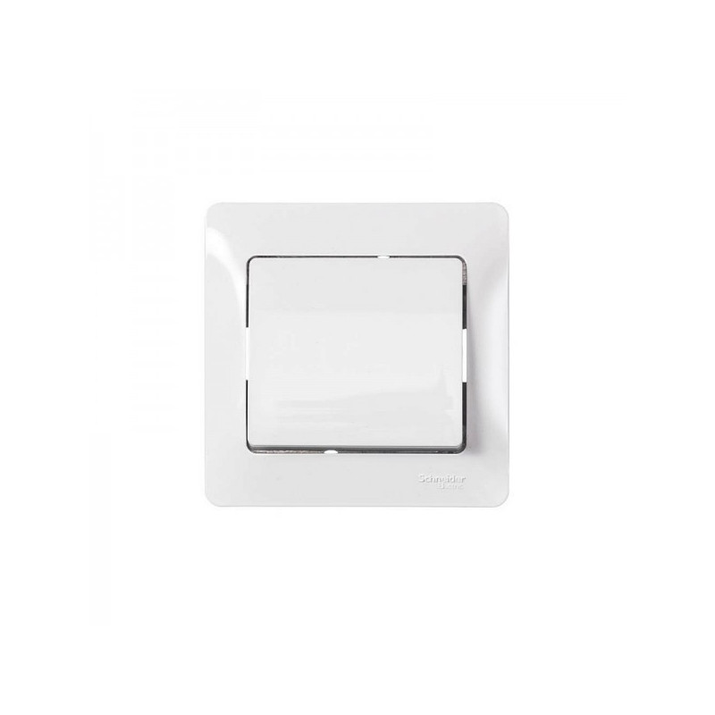 Выключатель Schneider Electric Glossa GSL000112 белый вид спереди