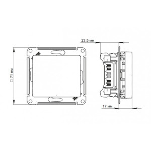 Выключатель Schneider Electric Glossa GSL000561 дуб схема