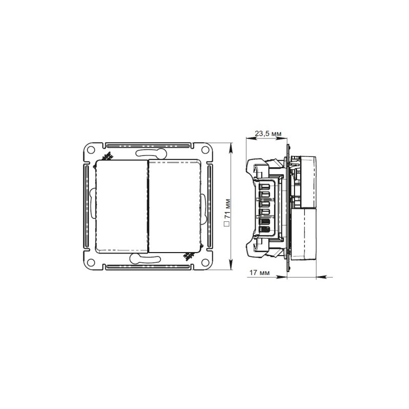 Выключатель Schneider Electric Glossa GSL001151 баклажановый схема