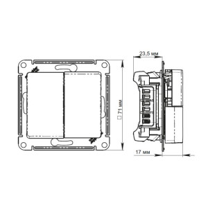 Выключатель Schneider Electric Glossa GSL001351 графит схема