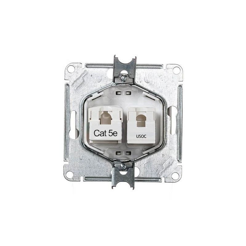 Розетка Schneider Electric Glossa GSL000385 алюминий  вид сзади