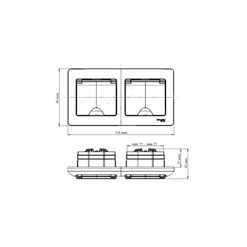Розетка Schneider Electric Glossa GSL000447 титан схема