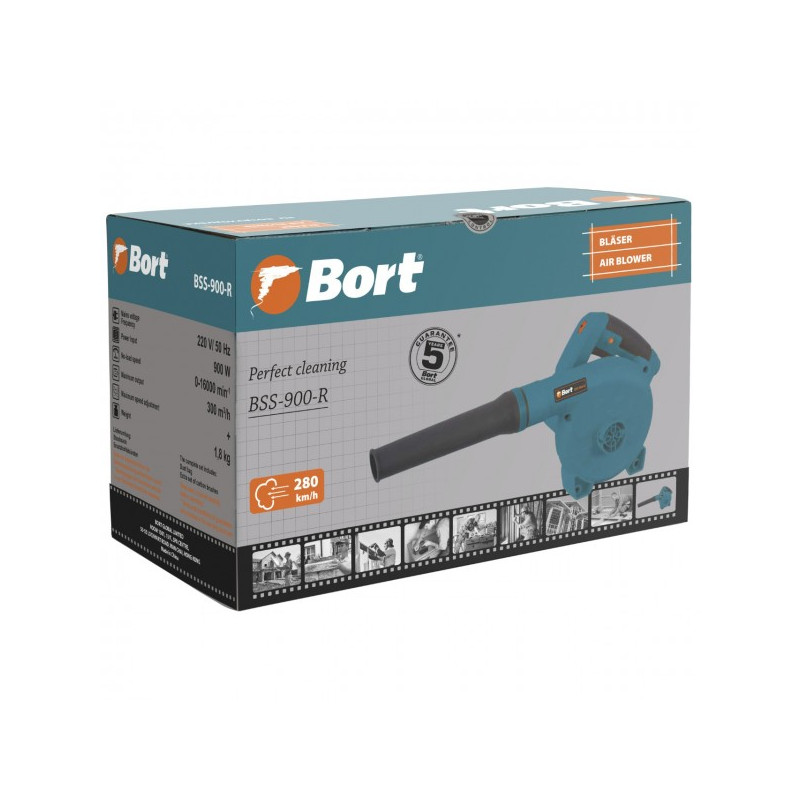 Воздуходувка-пылесос электрическая Bort BSS-900-R