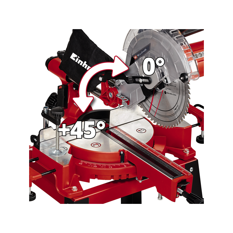 Комбинированная торцовочная пила Einhell TC-SM 2531/2 U шкала