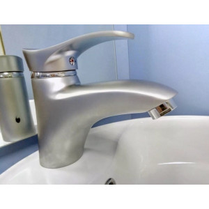 Смеситель Frap F1001-1 матовый хром сбоку