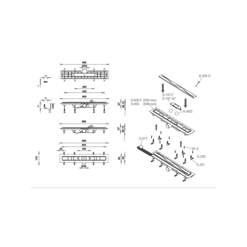 Трап для душа Styron STY-CH-60