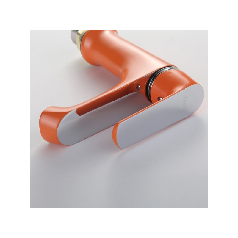 Смеситель Frap F1032 оранжевый/хром сверху