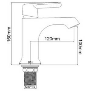 Смеситель Frap F1032 оранжевый/хром