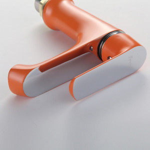 Смеситель Frap F1032 оранжевый/хром сверху