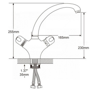 Смеситель Frap F1051 хром размеры
