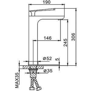 Смеситель Frap F1052-56 белый/хром размеры