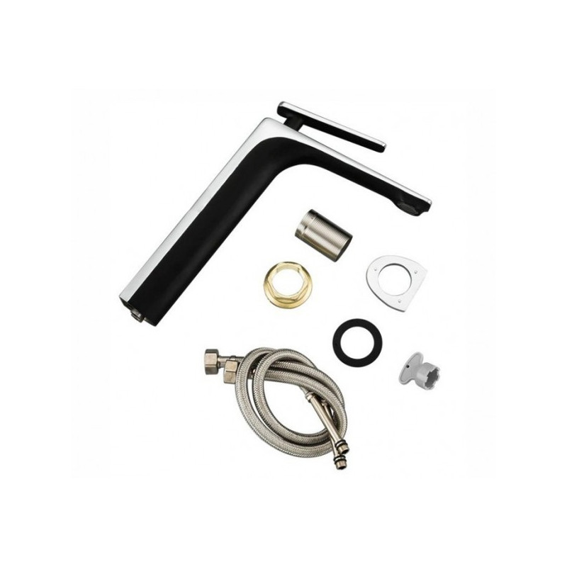 Смеситель Frap F1057-2 черный/хром комплект