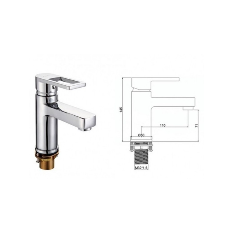 Смеситель Frap F1072 хром размеры