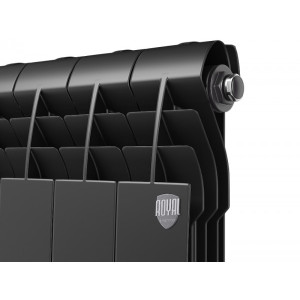 Радиатор алюминиевый Royal Thermo Biliner Alum 500 Noir Sable (10 секций) вид сбоку