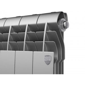 Радиатор алюминиевый Royal Thermo Biliner Alum 500 Silver Satin (12 секций) вид сбоку