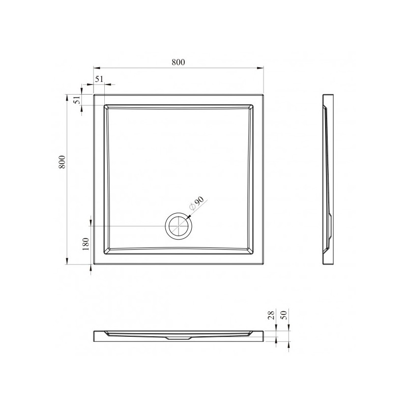 Душевой поддон Lavinia Boho One 80x80 37013800 параметры