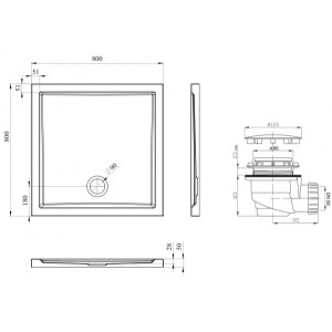 Душевой поддон Lavinia Boho One 80x80 3701380S параметры