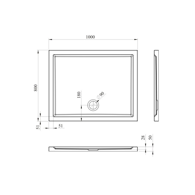 Душевой поддон Lavinia Boho One 100x80 37015100 параметры