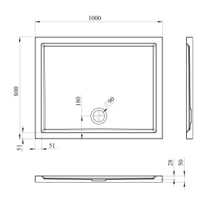 Душевой поддон Lavinia Boho One 100x80 37015100 параметры