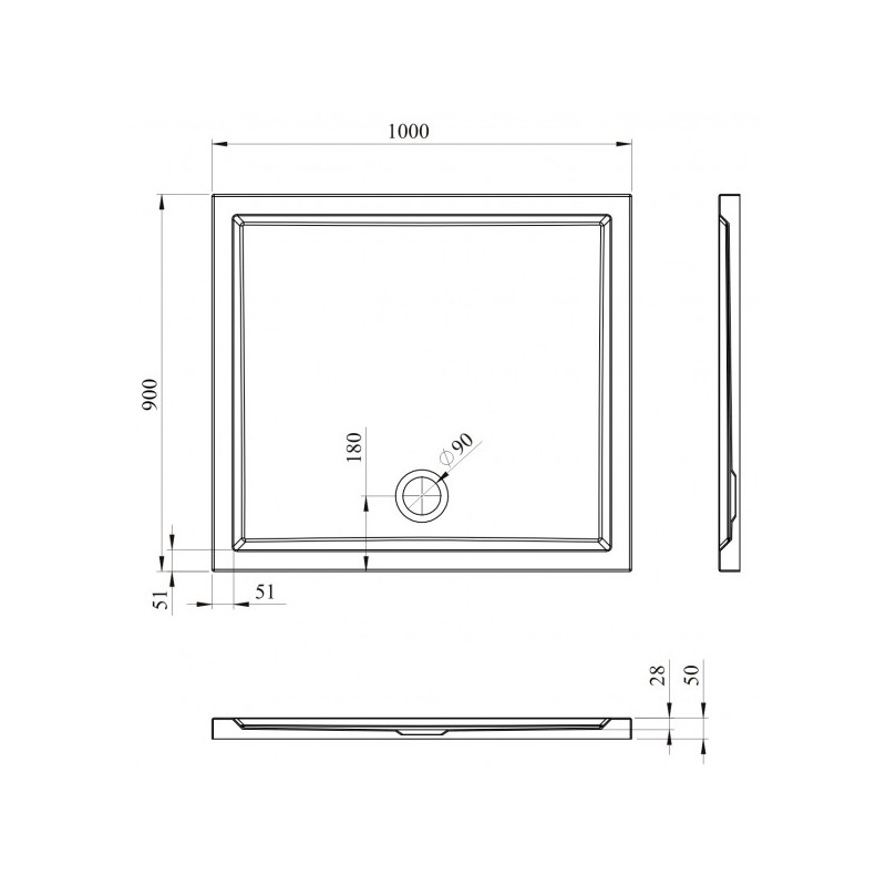 Душевой поддон Lavinia Boho One 100x90 37016100 параметры