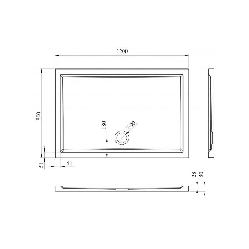 Душевой поддон Lavinia Boho One 120x80 37017120 параметры