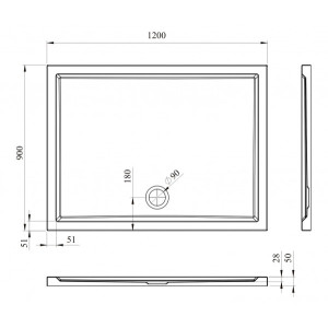 Душевой поддон Lavinia Boho One 120x90 37018120 параметры
