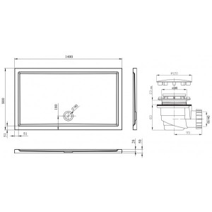 Душевой поддон Lavinia Boho One 140x80 3701914S параметры