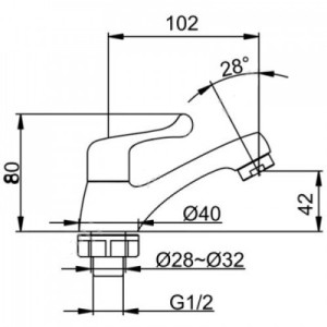 Размеры смесителя Frap IF1534 хром