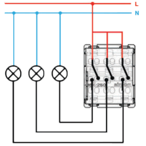 Выключатель Simon 15 1591391-031 слоновая кость схема подключения