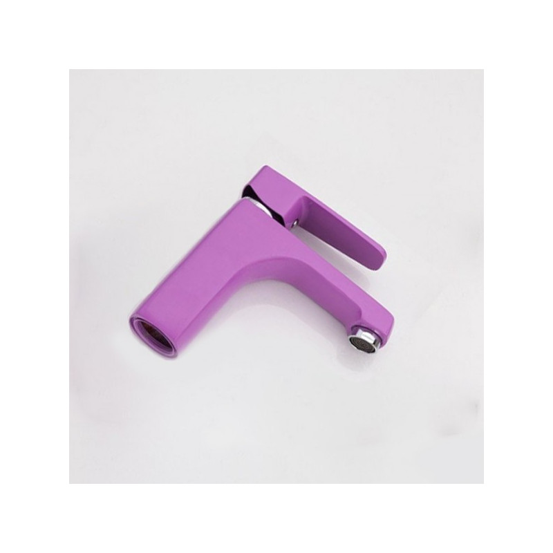 Вид сбоку смесителя Frud R10302 сиреневый