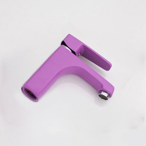 Вид сбоку смесителя Frud R10302 сиреневый