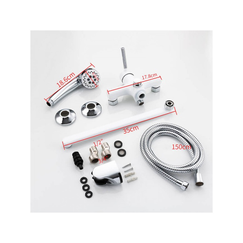 Смеситель Frap F2244-8 белый/хром комплект