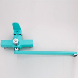 Смеситель с поворотным изливом Frud R22303 бирюзовый/хром