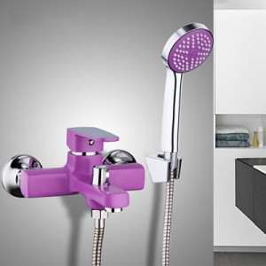 Смеситель Frud R32302 сиреневый/хром с душевой лейкой