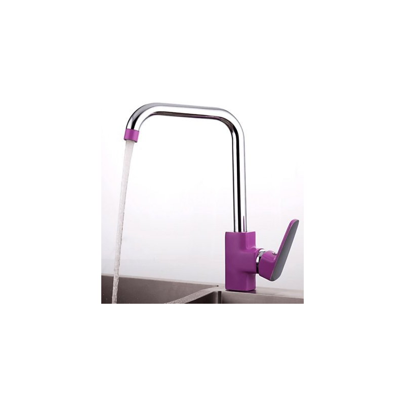 Смеситель на кухонной мойке Frud R40302 сиреневый/хром