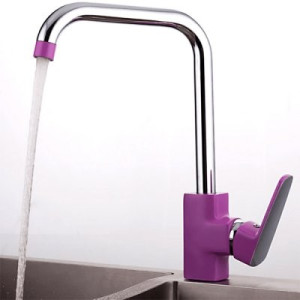 Смеситель на кухонной мойке Frud R40302 сиреневый/хром