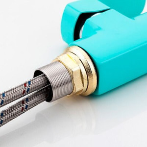 Крепление смесителя  Frud R40303 бирюзовый/хром