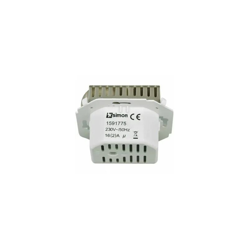 Терморегулятор Simon 1591775-030 белый - вид сзади